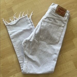 Levi's Light lavender Frayed Hem Jeans